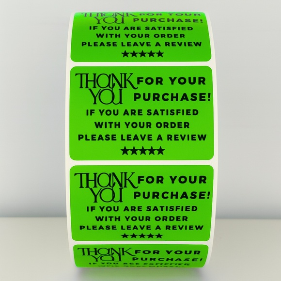 Thank You Stickers Please Leave a Review – Small Business Packaging Labels - Picture 3 of 11